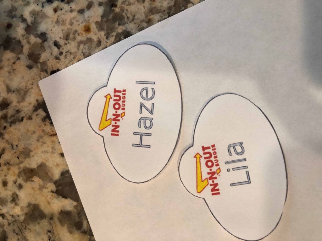 Make your own in-n-out nametag