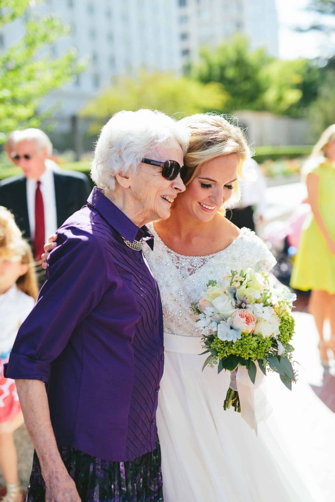 Brooke with Grandma Graham at her wedding. 