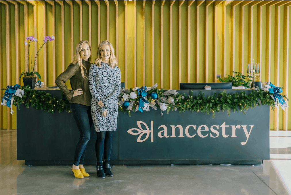 Brooke and Britt at Ancestry headquarters