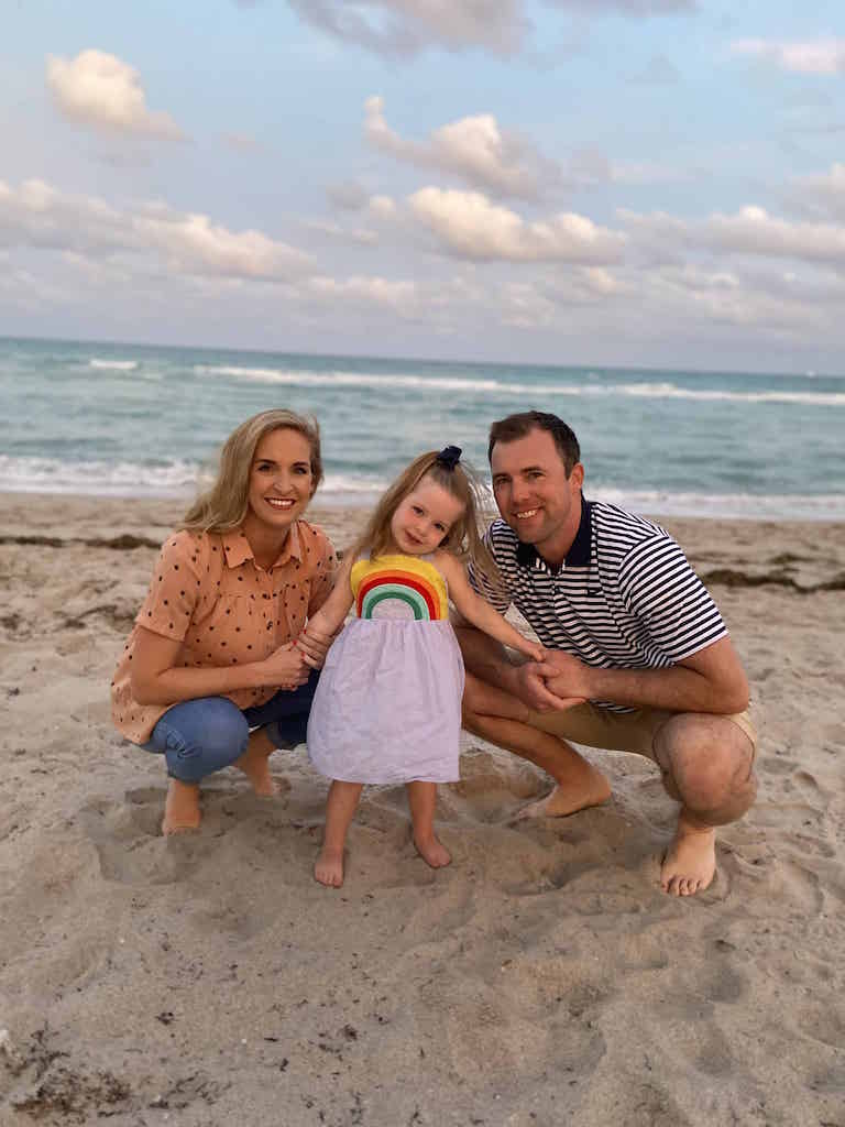 family picture on the beach in Florida